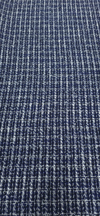 Check Tweed Suiting Navy