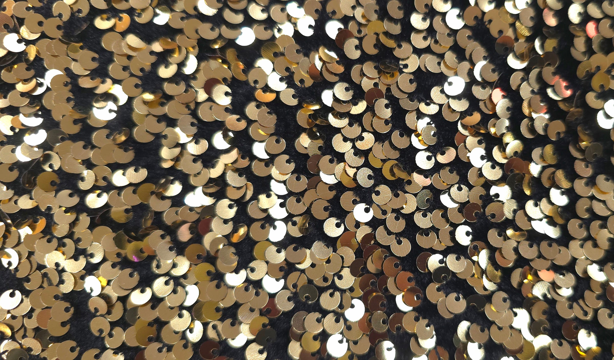 Stretch Sequin Gold Splendour