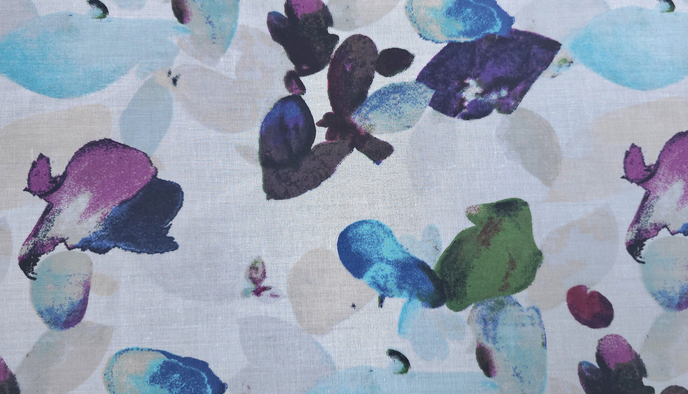 Printed Voile Abstract Dream