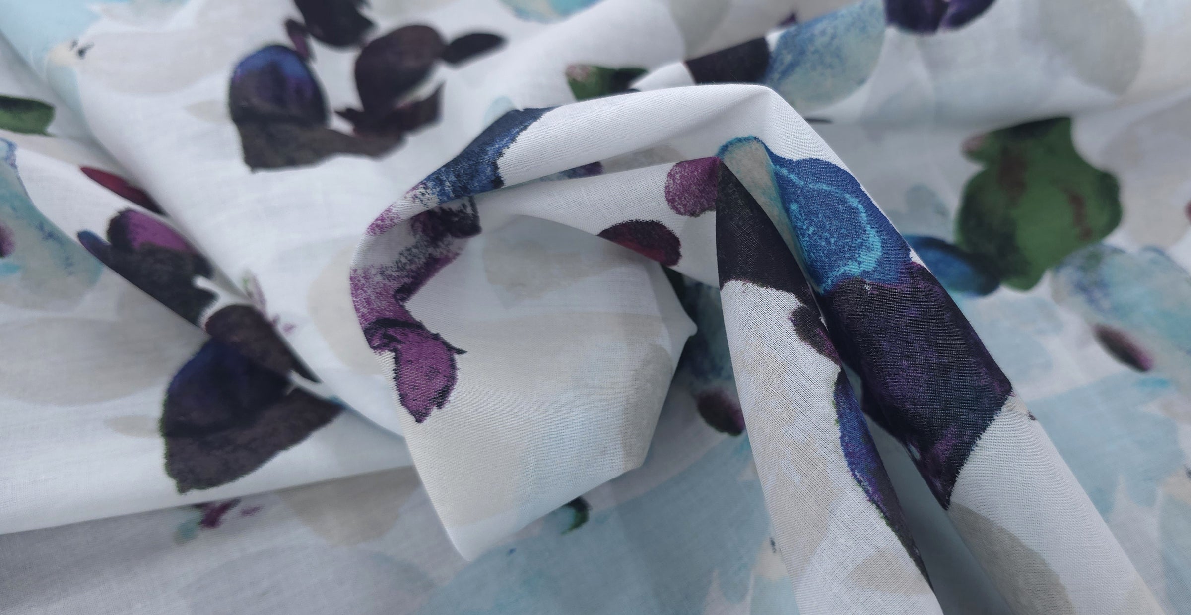 Printed Voile Abstract Dream