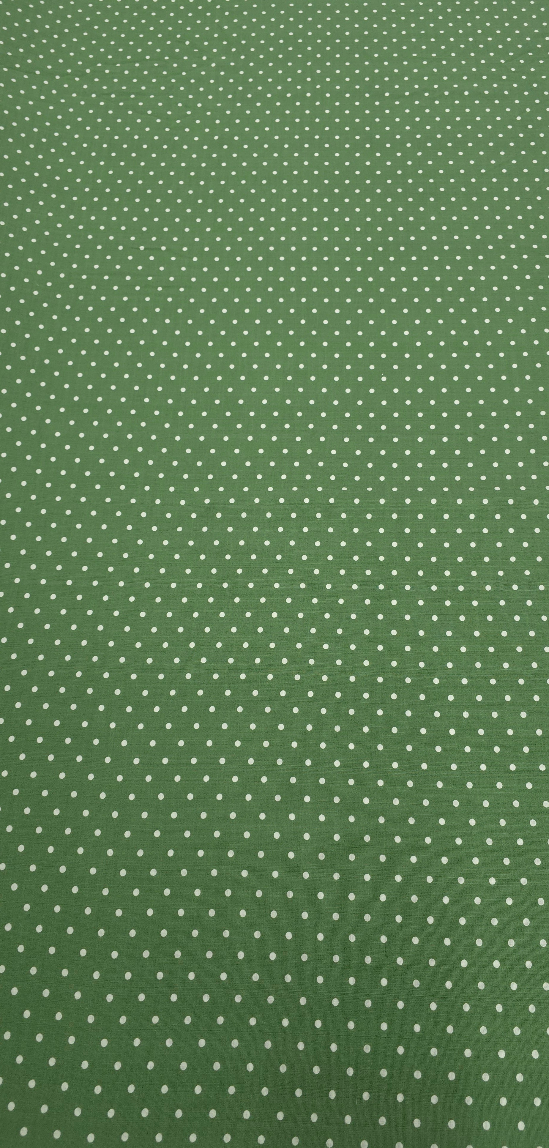 Printed Rayon Green Polka