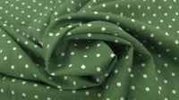 Printed Rayon Green Polka