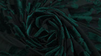 Burnout Velvet Knit Green Floral