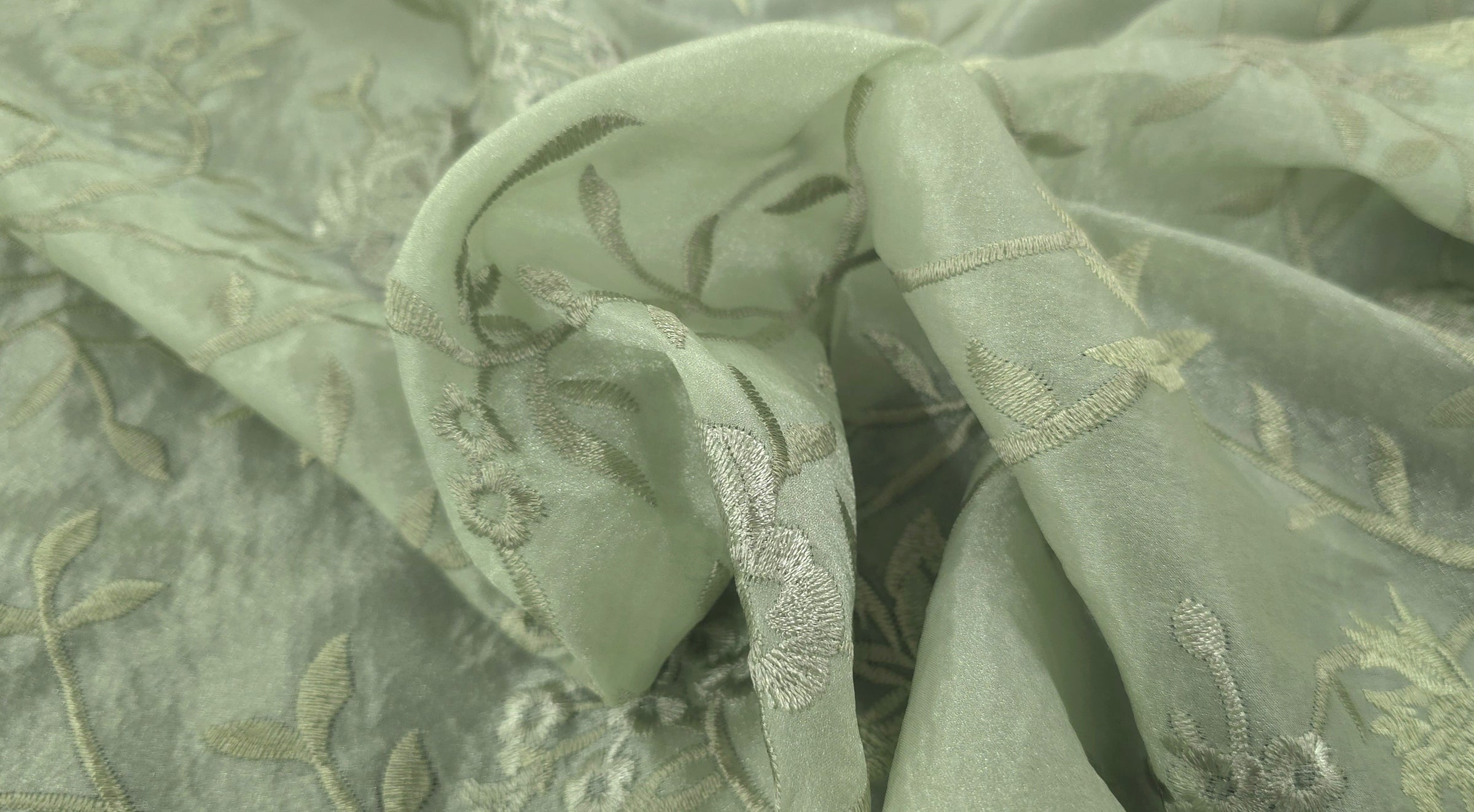 Embroidered Organza Floral Melody