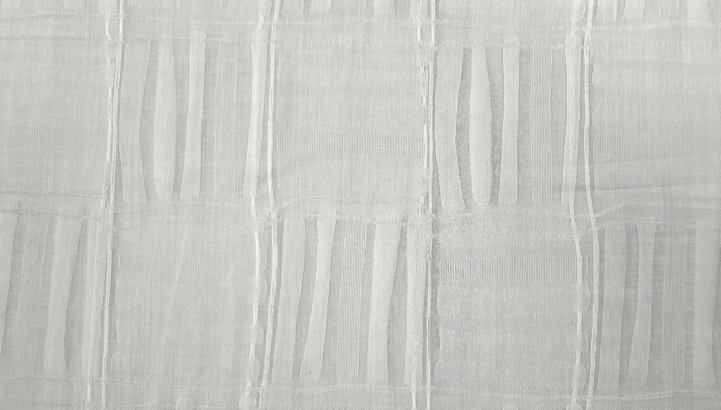 Patterned Rayon Voile Silk White