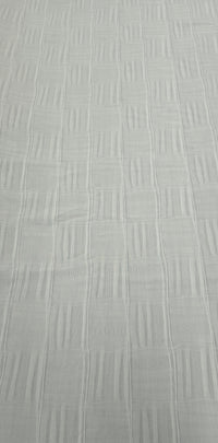 Patterned Rayon Voile Silk White
