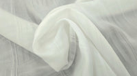 Patterned Rayon Voile Silk White