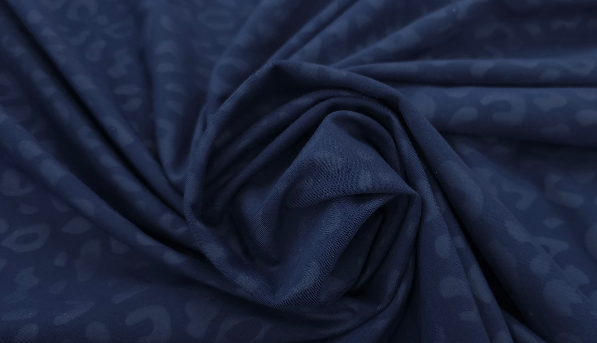 Printed Knit Blue Leopard