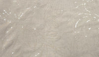Sequinned Linen Look Polyester Beige