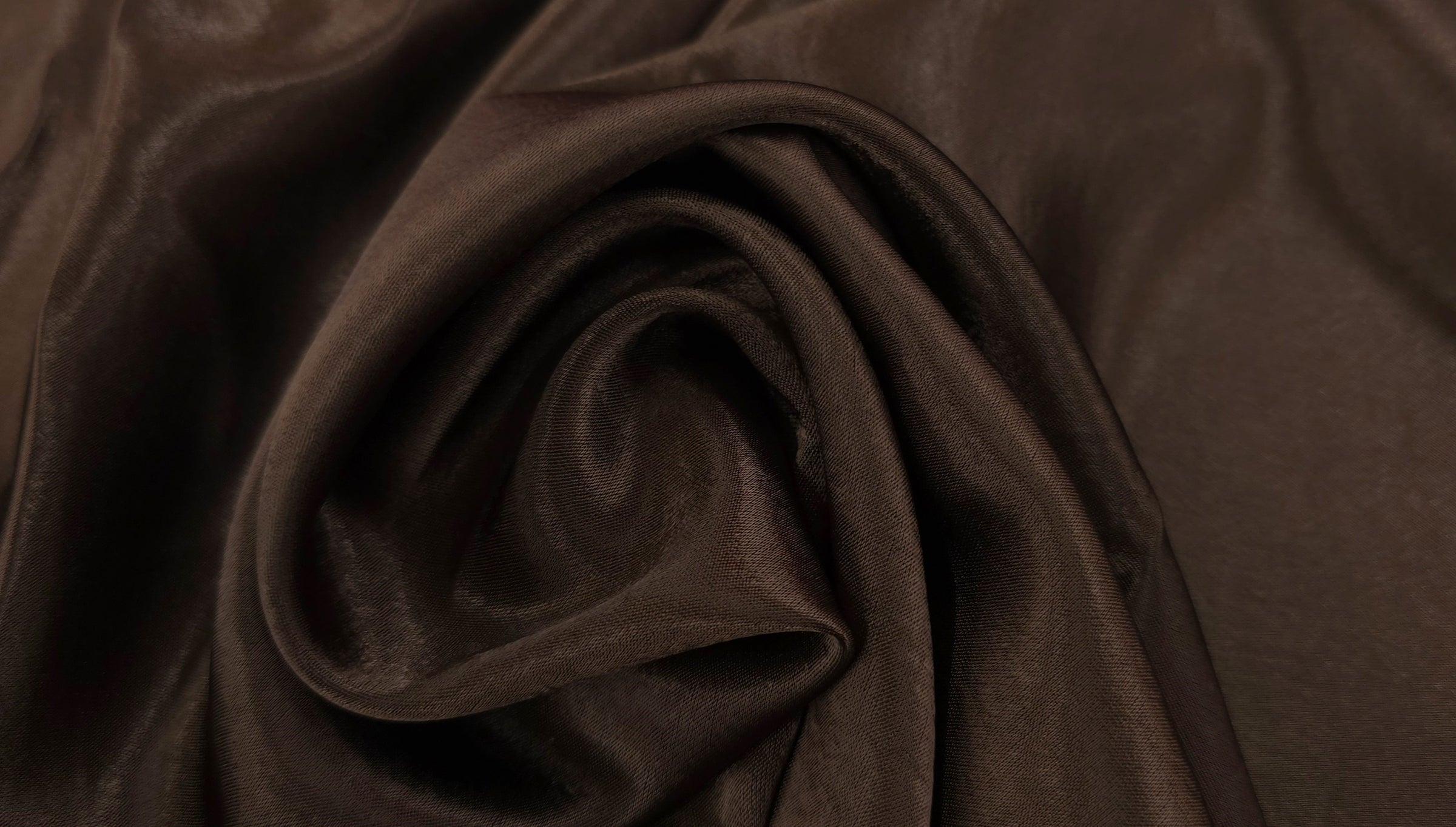 Textured Stretch Satin Cocoa Brown