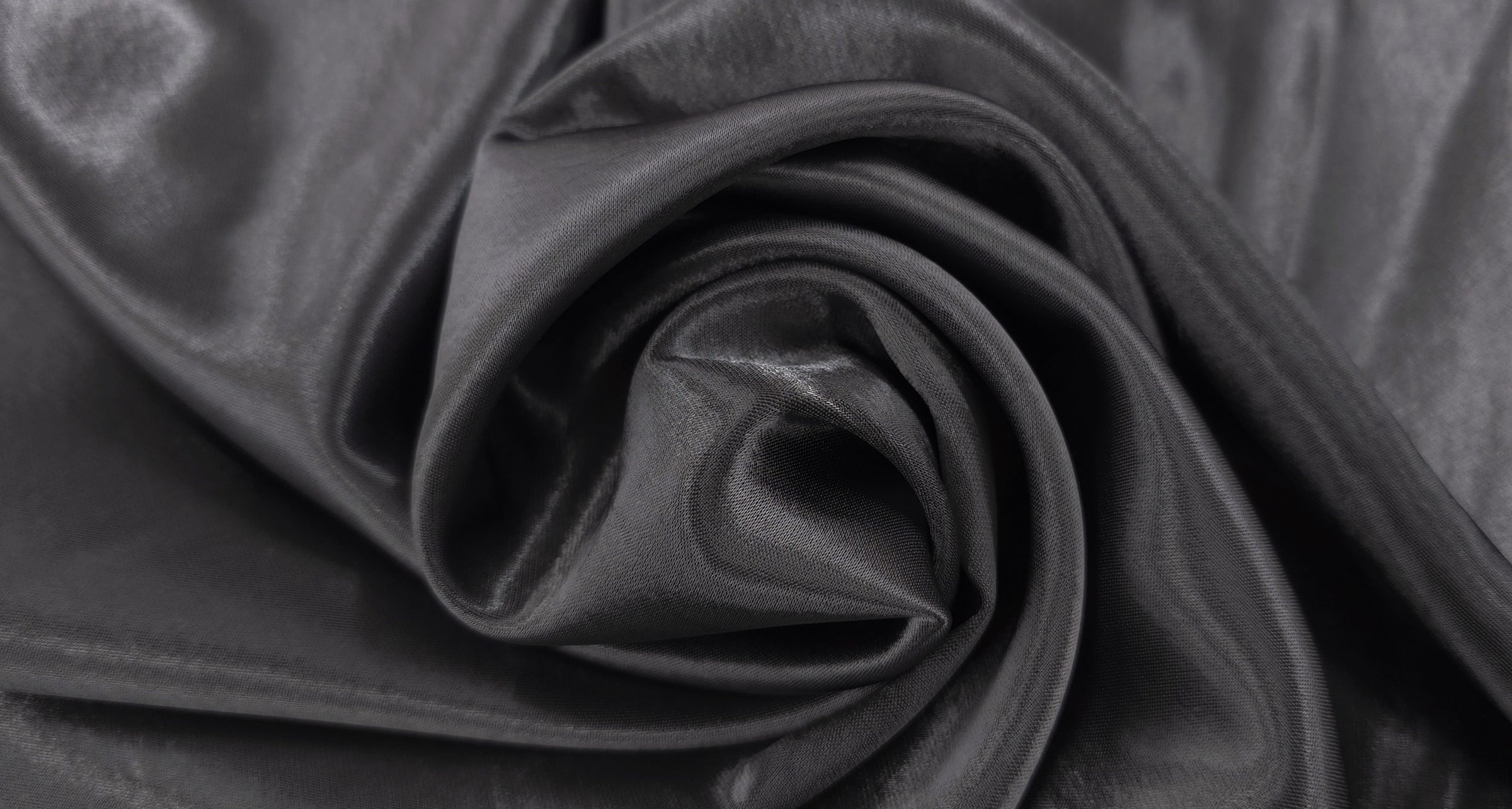 Textured Stretch Satin Dark Steel