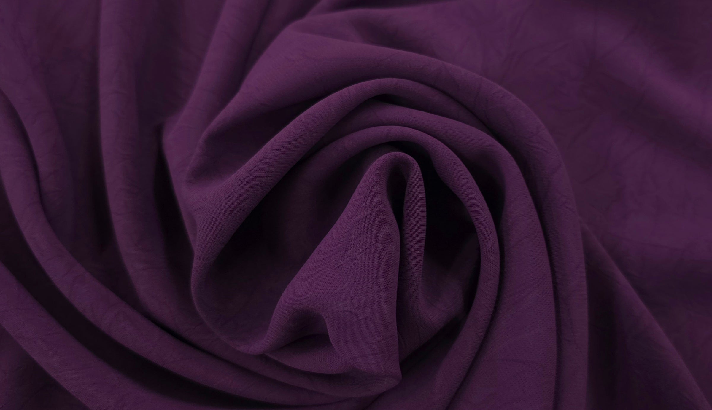Textured Woven Stretch Polyester Eggplant