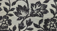 Sequinned Stretch Mesh Floral Elegance