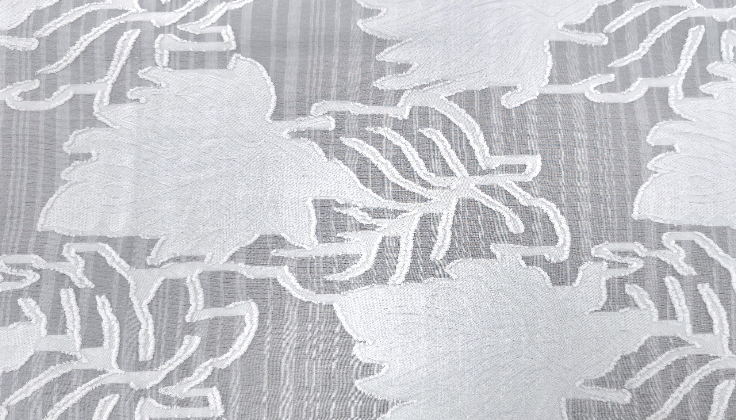 Embossed Polyester Voile Leaf Medley