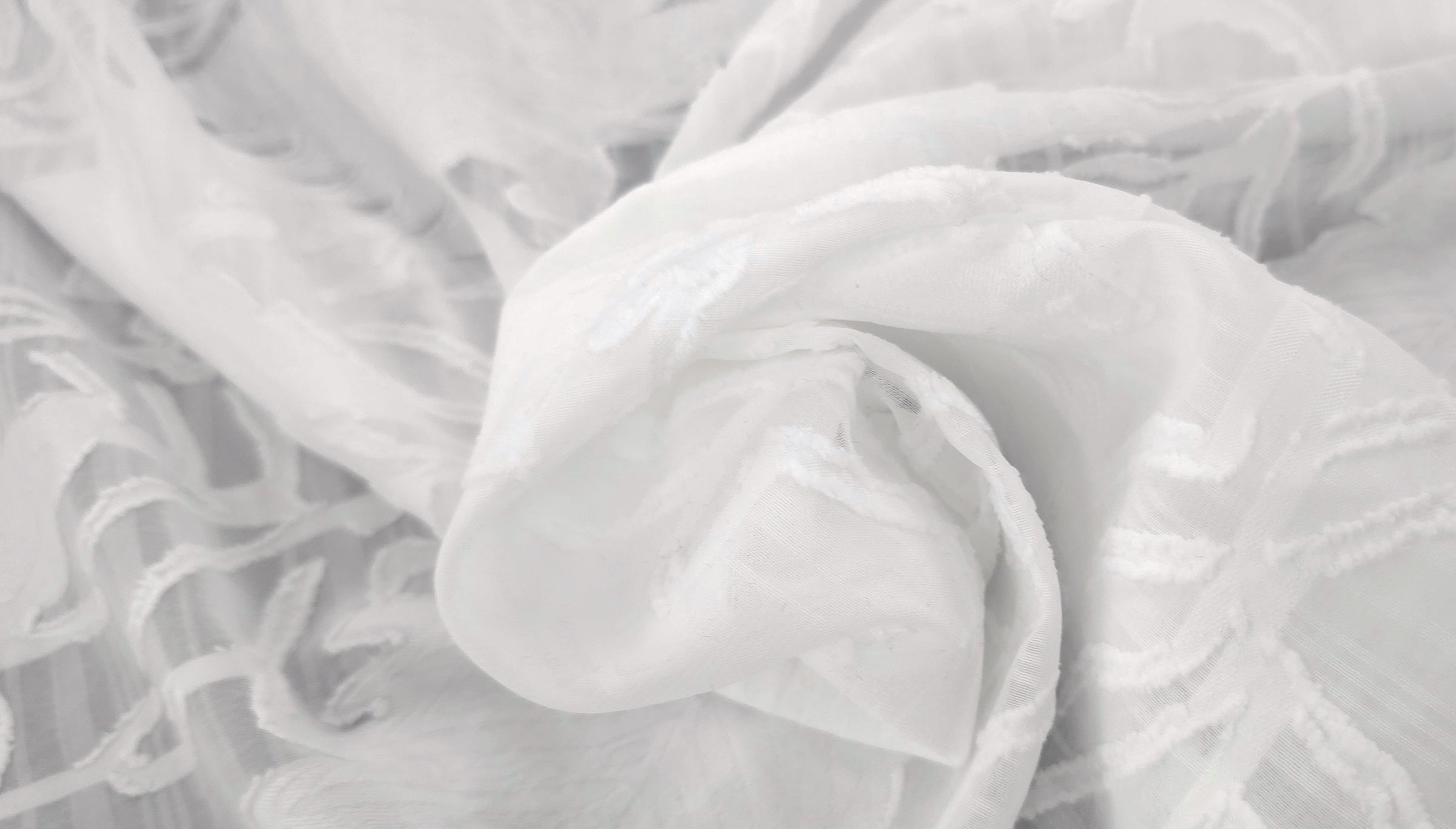 Embossed Polyester Voile Leaf Medley