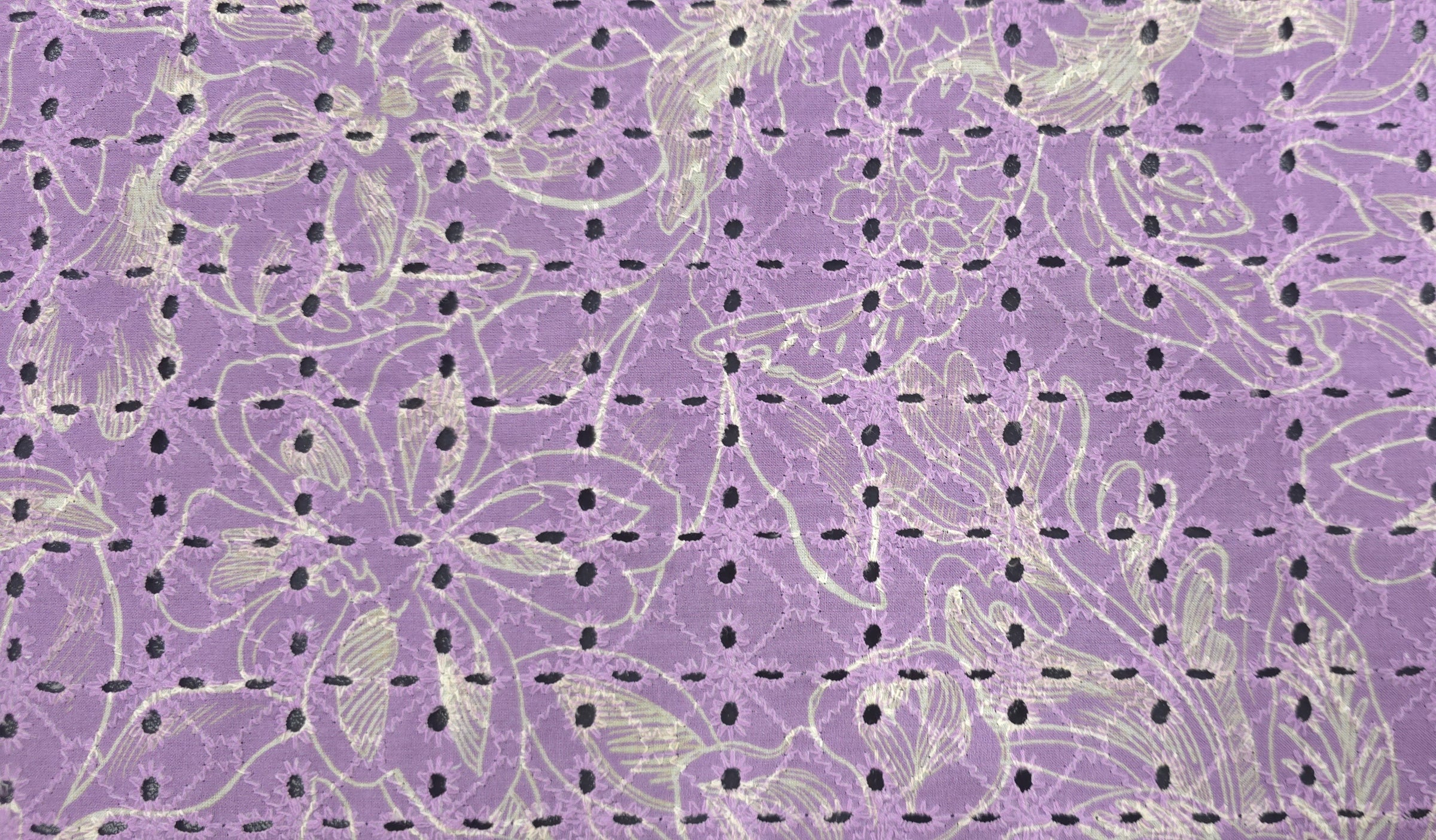 Embroidered Cotton Enchanted Lilac