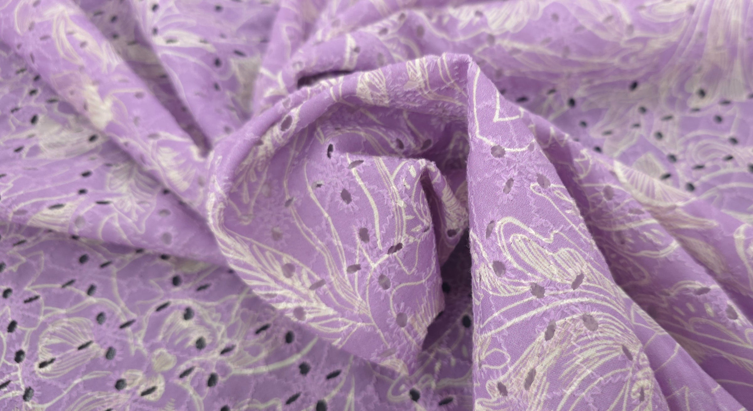 Embroidered Cotton Enchanted Lilac