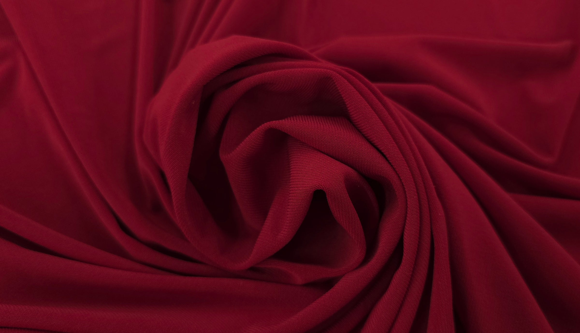 Polyester Knit Cherry Red