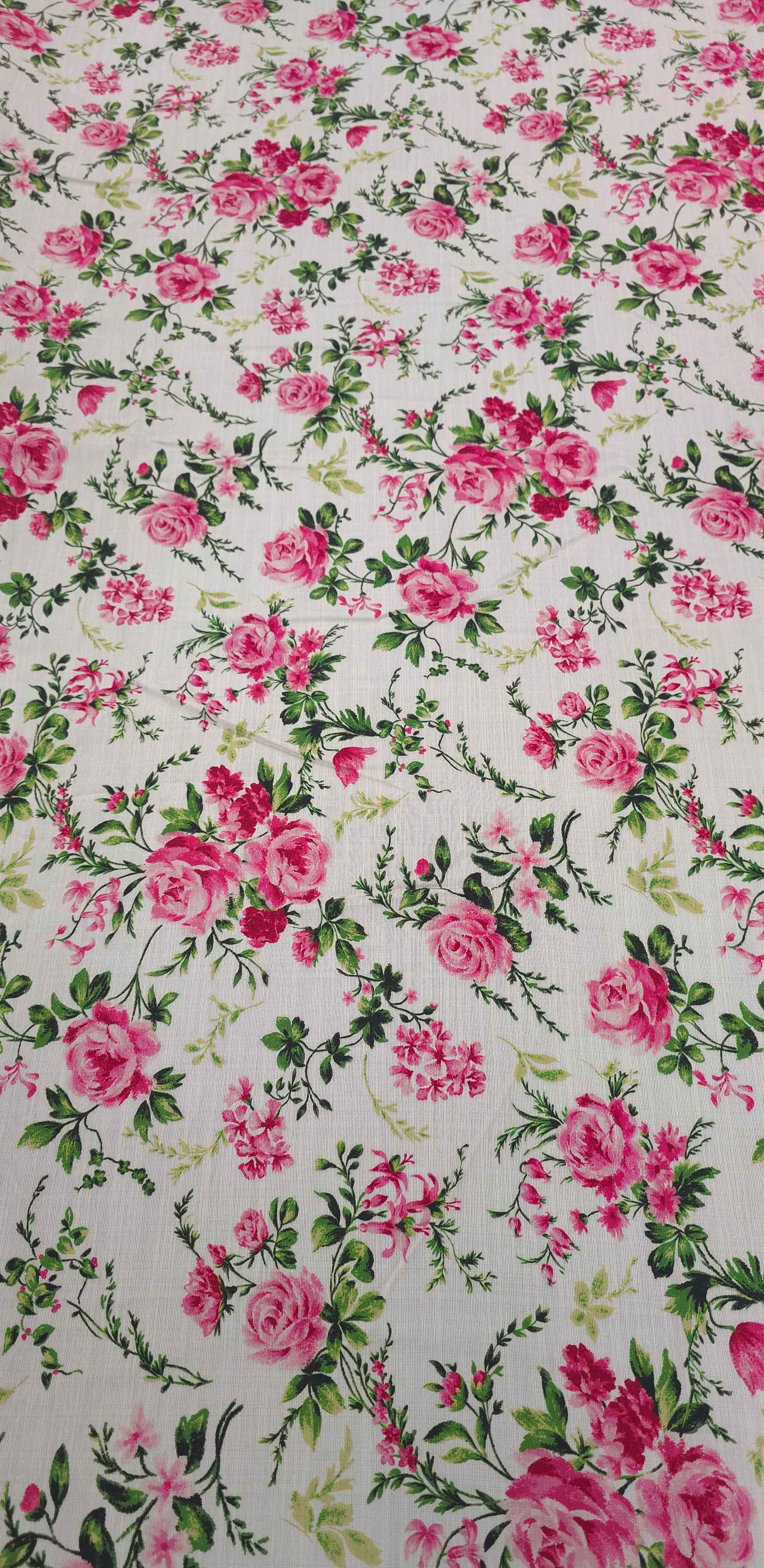 Printed Rayon Rose Garden