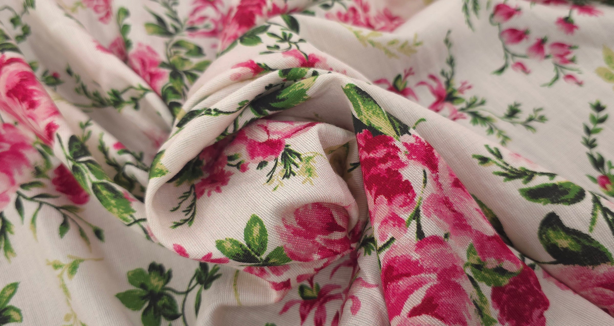 Printed Rayon Rose Garden