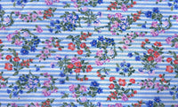 Printed Cotton Striped Floral