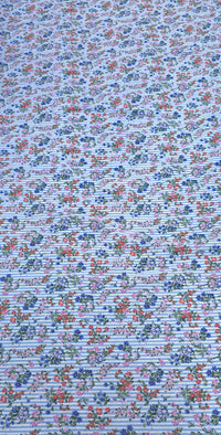 Printed Cotton Striped Floral
