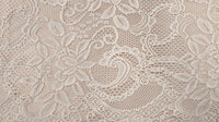 Dainty Lace Floral Swirl Beige
