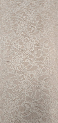 Dainty Lace Floral Swirl Beige