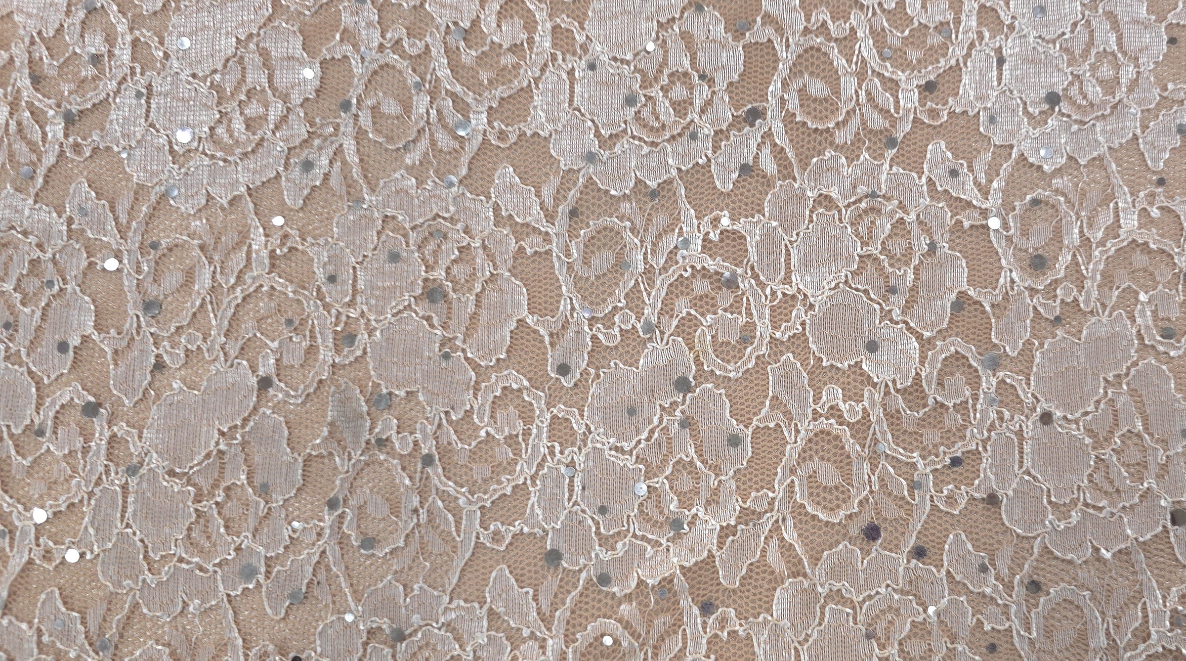 Sequinned Embroidered Lace Blush Melody