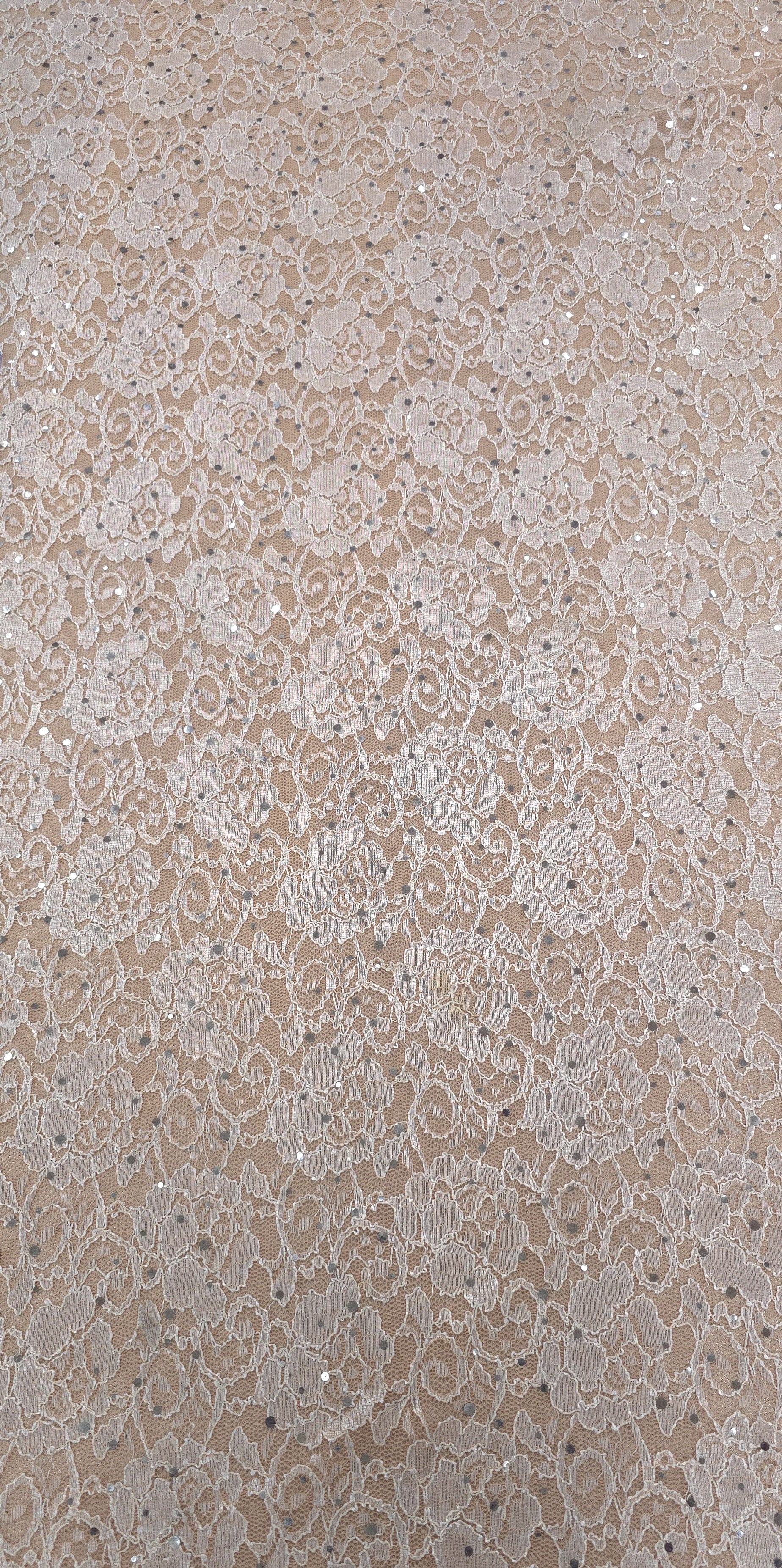 Sequinned Embroidered Lace Blush Melody