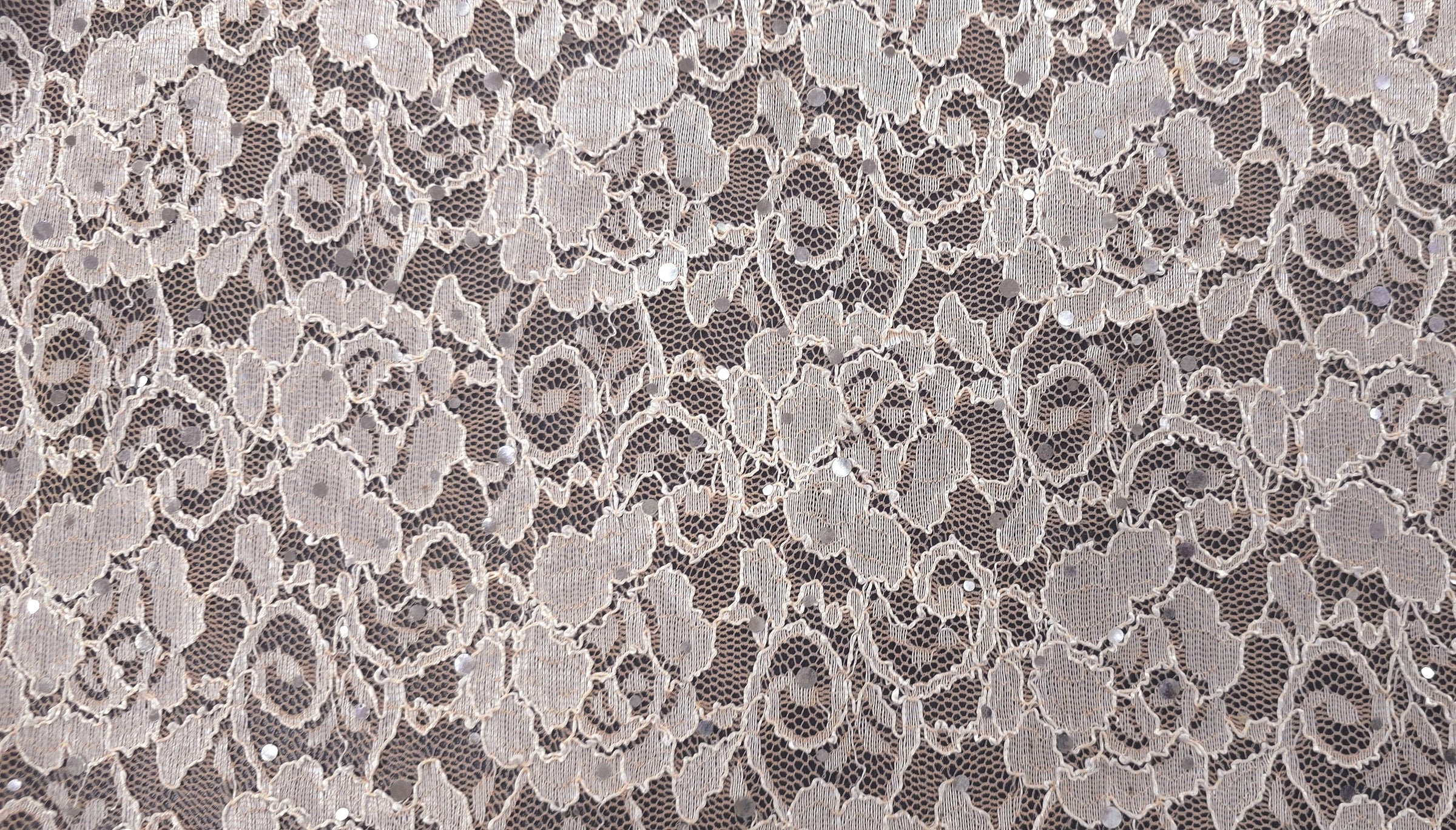Sequinned Embroidered Lace Blush Melody