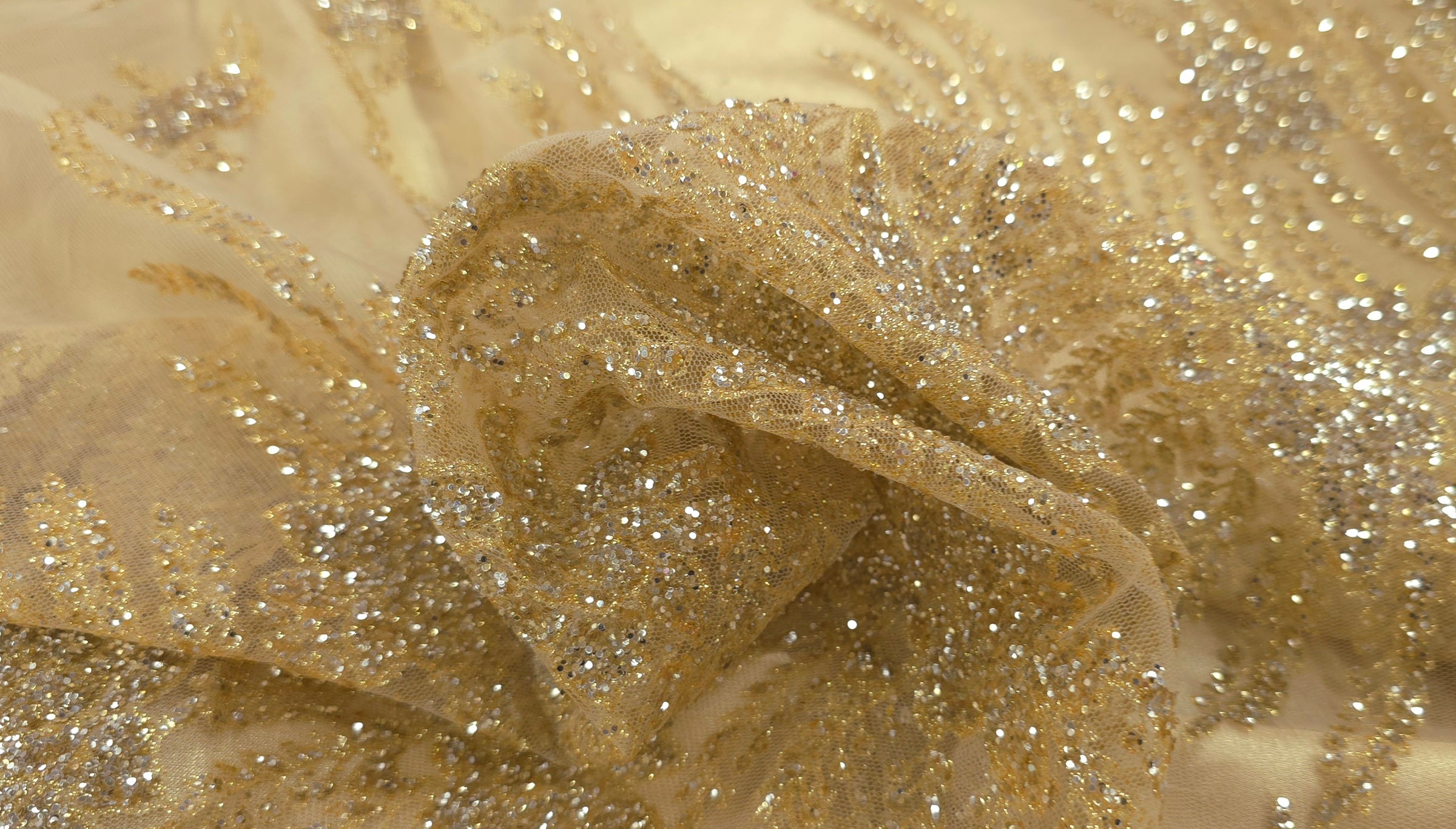 Glitter Lace Golden Sunrise