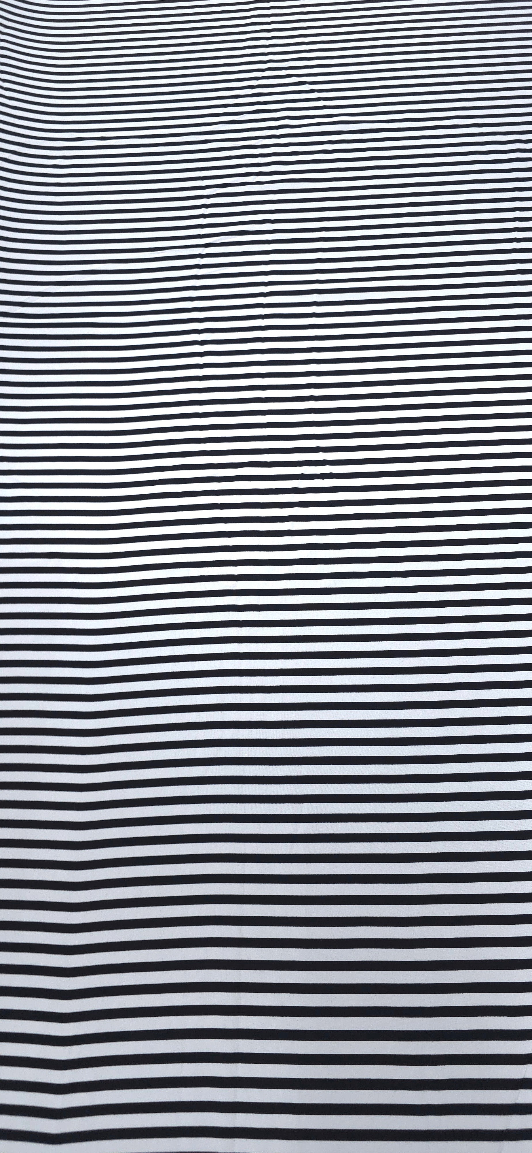 Printed Rayon Monochrome Stripe