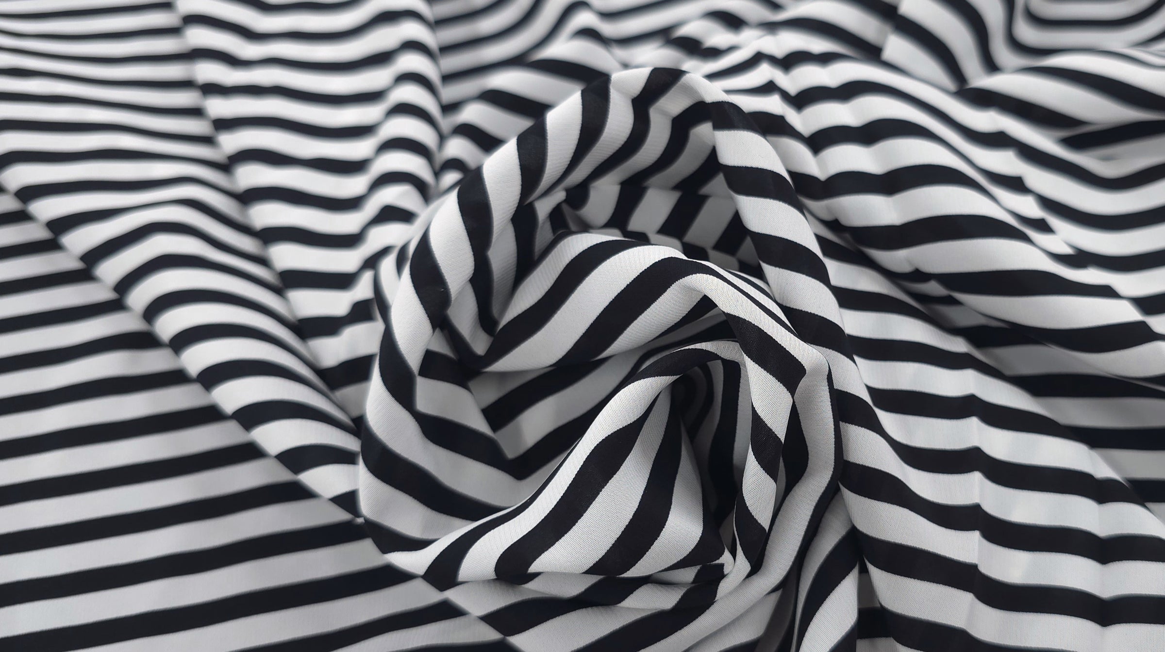 Printed Rayon Monochrome Stripe