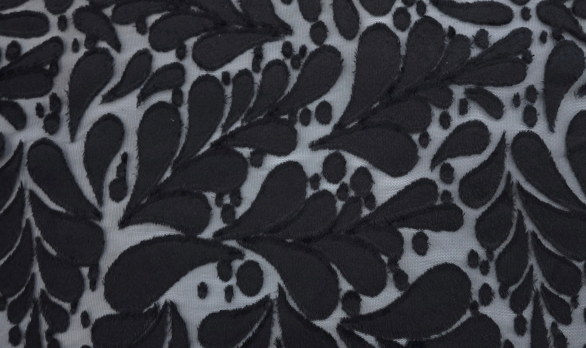 Burnout Velvet Tulle Black Magic