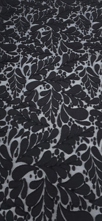 Burnout Velvet Tulle Black Magic