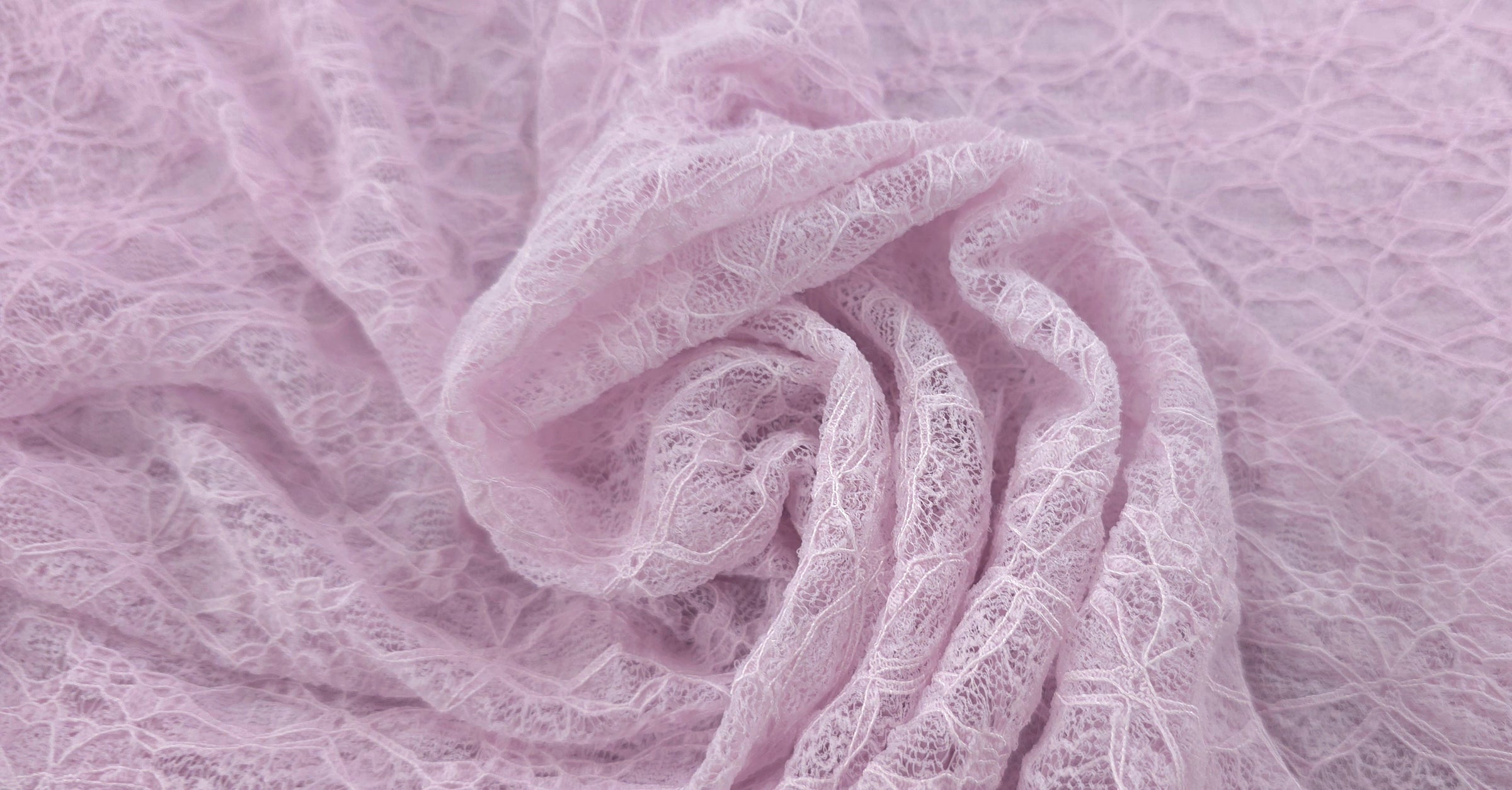 Stretch Lace Ruffled Musk Pink