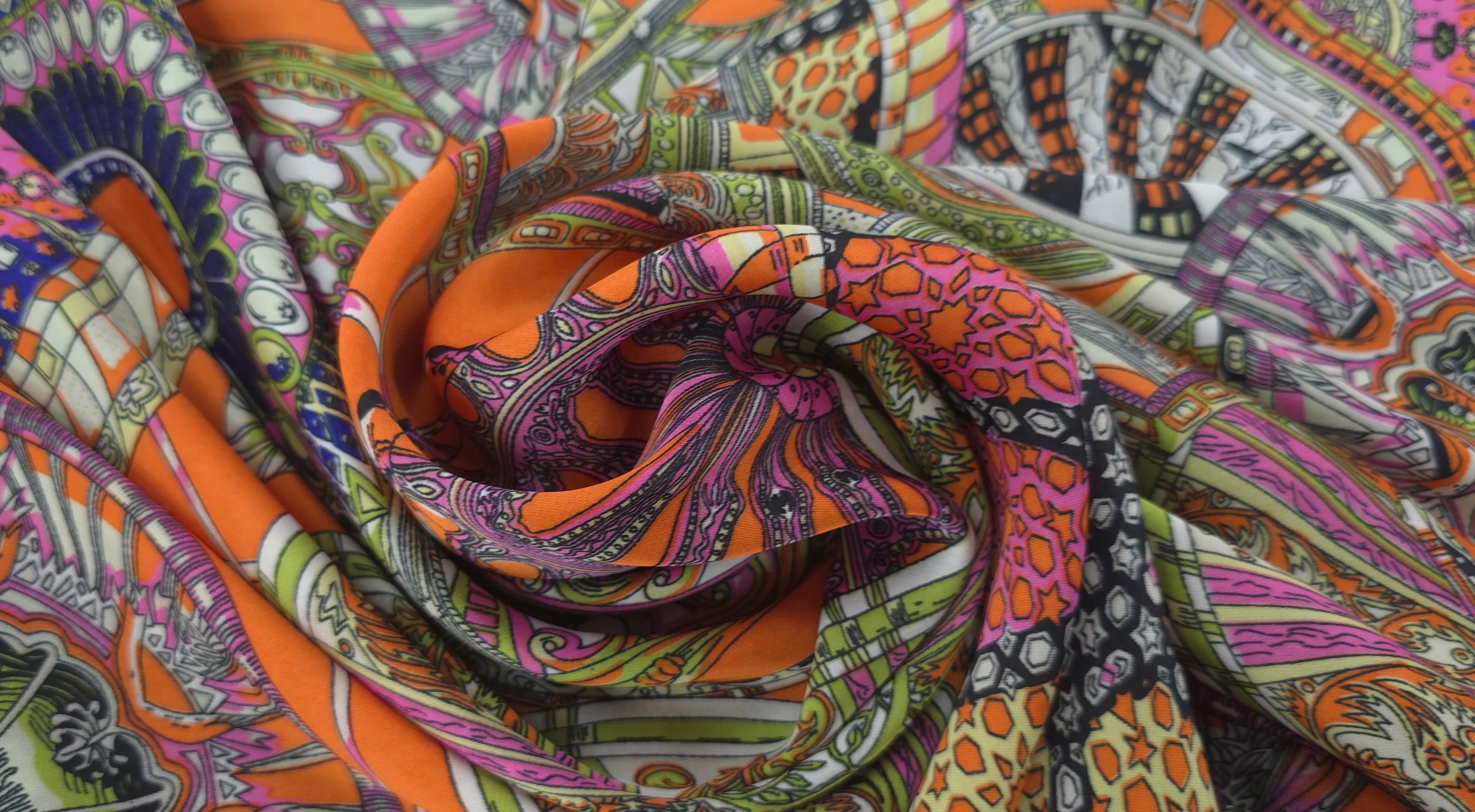 Printed Polyester Spiral Art