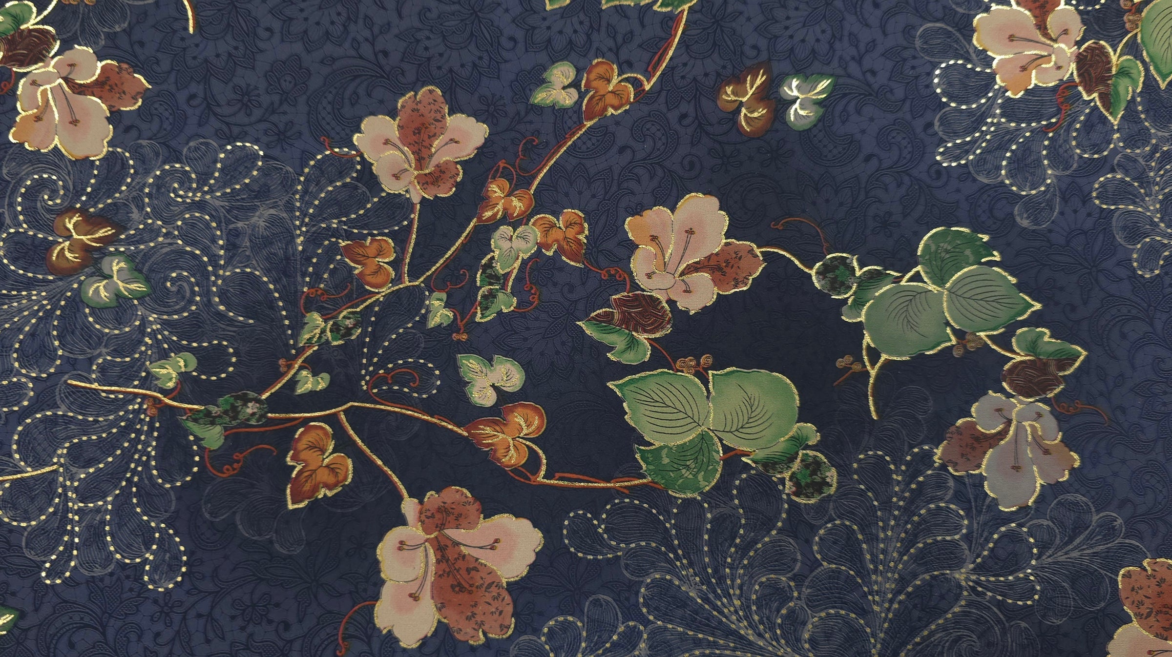 Woven Stretch Polyester Leafy Melody