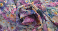 Woven Stretch Polyester Artistique Lilac