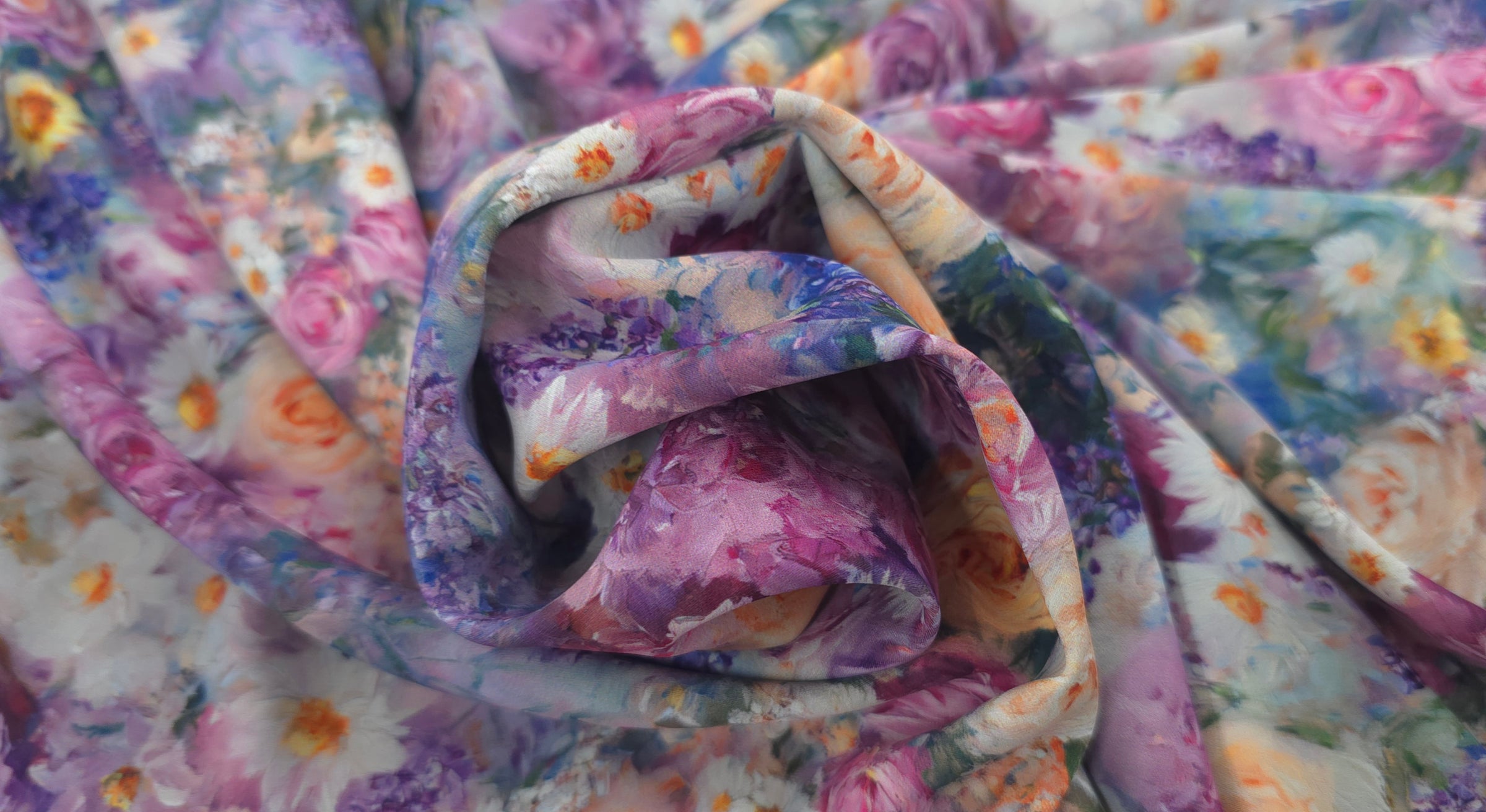 Woven Stretch Polyester Artistique Lilac