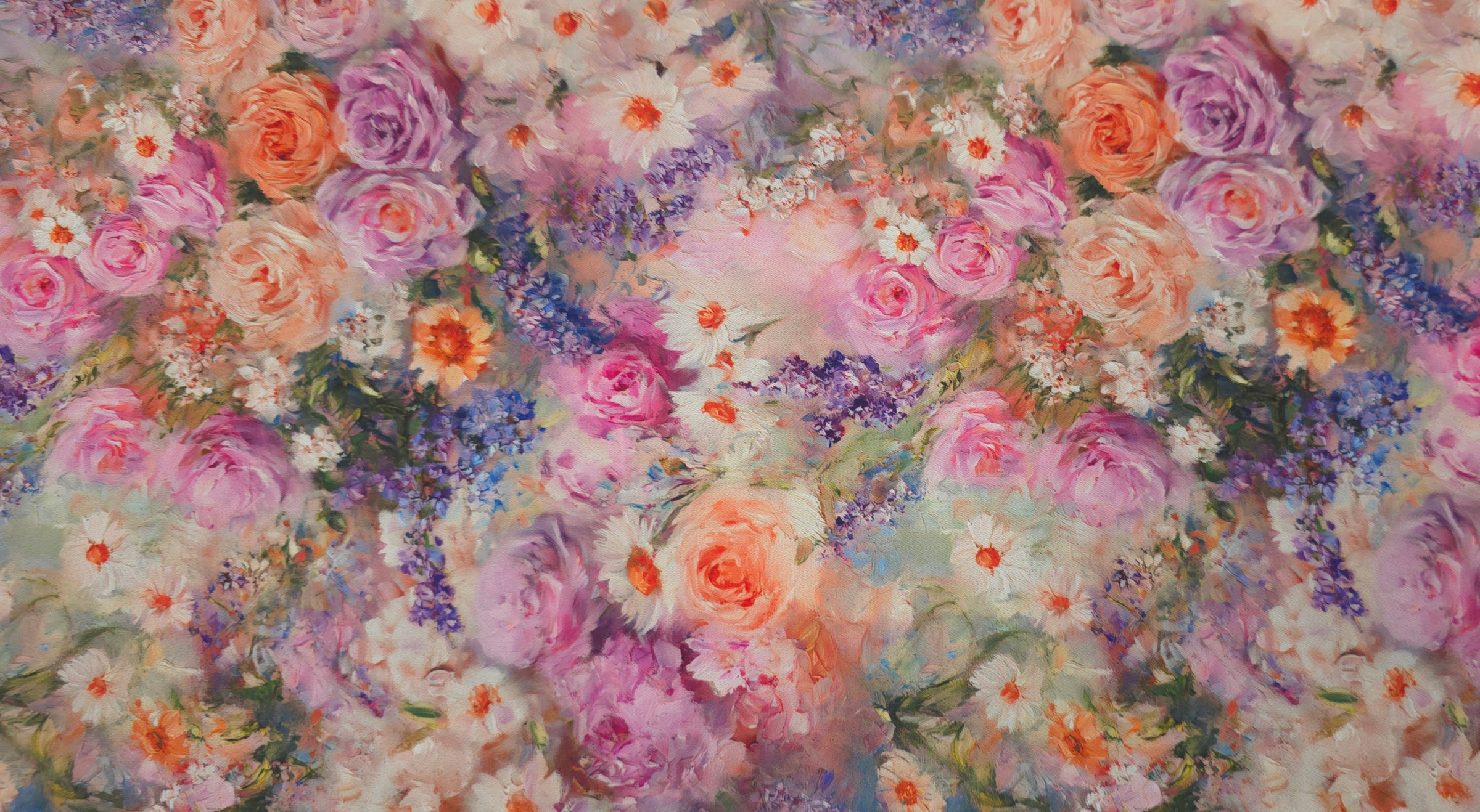Woven Stretch Polyester Artistique Pink