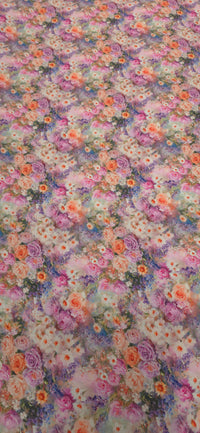 Woven Stretch Polyester Artistique Pink
