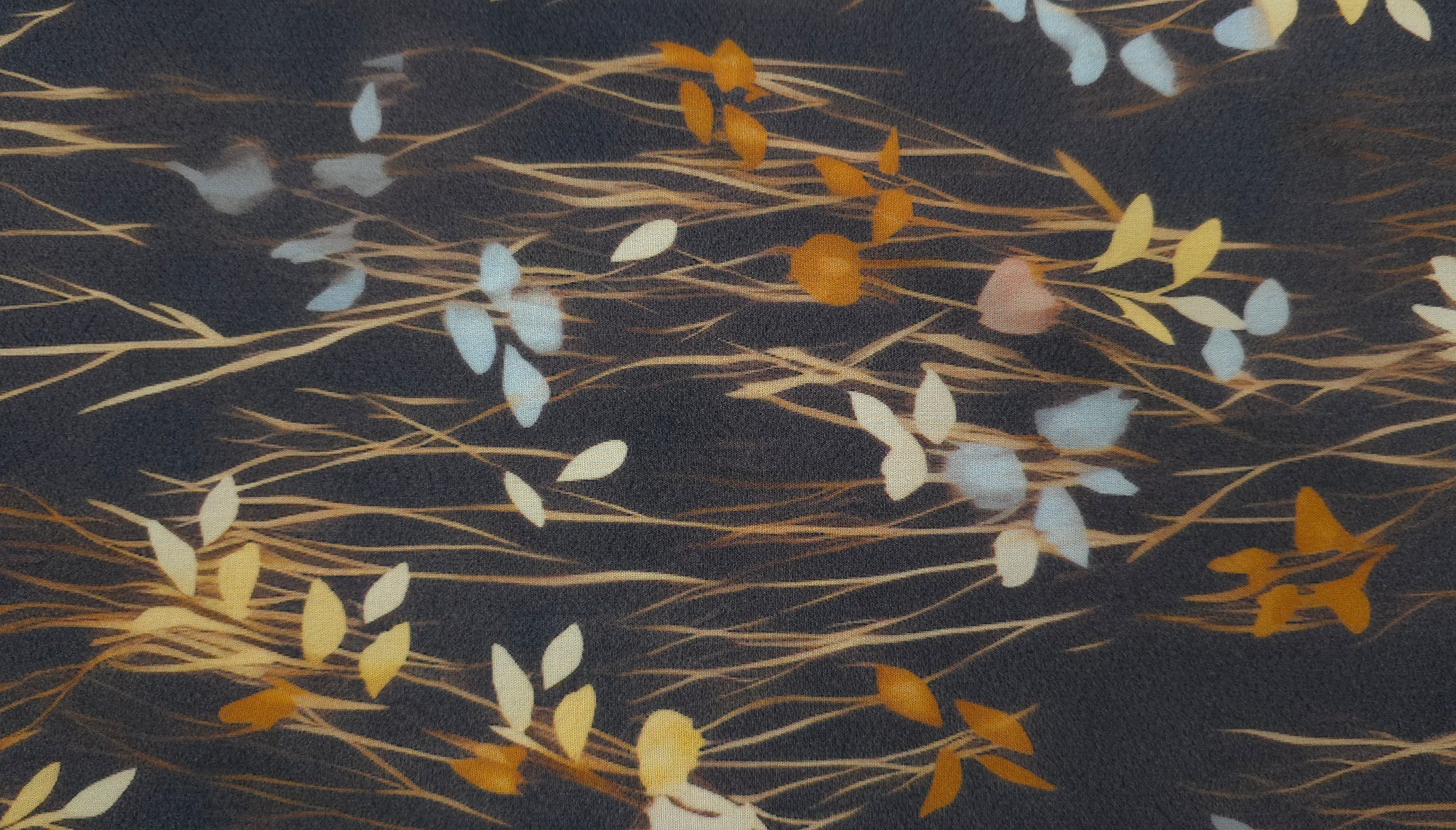 Woven Stretch Polyester Mystic Leaves