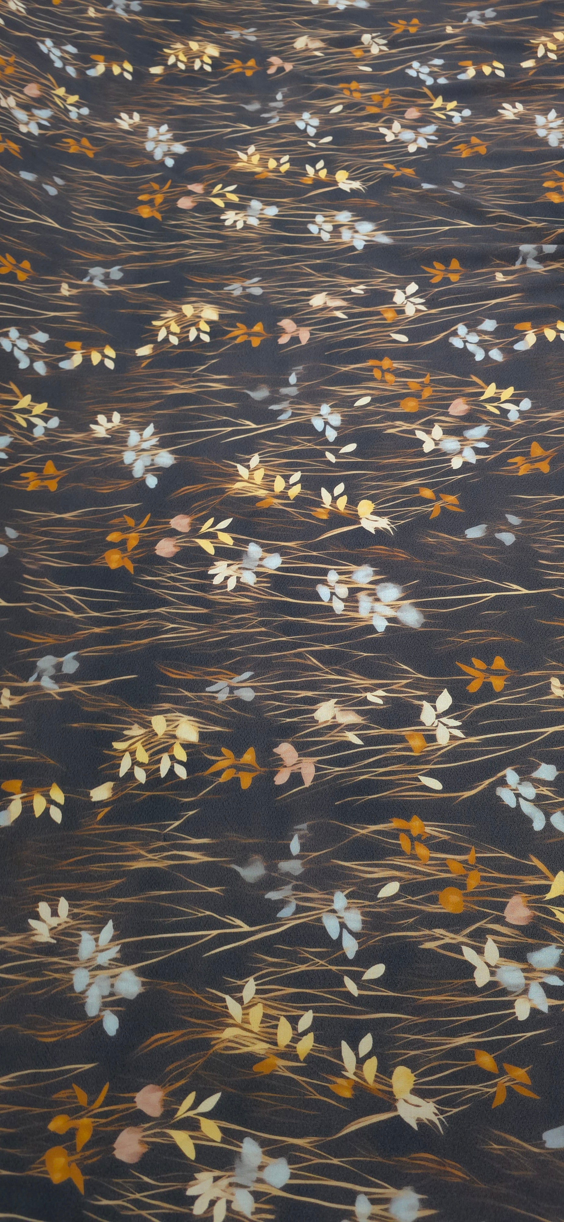 Woven Stretch Polyester Mystic Leaves