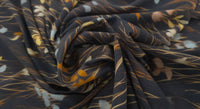 Woven Stretch Polyester Mystic Leaves