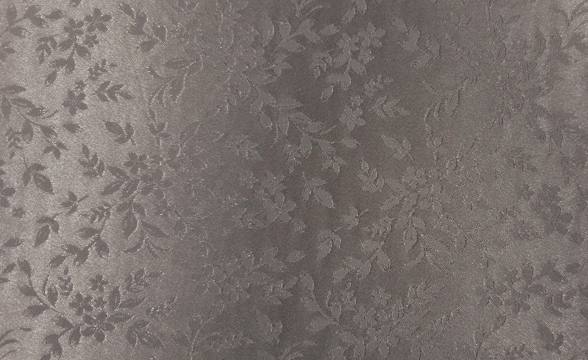 Embossed Polyester Grey Bouquet