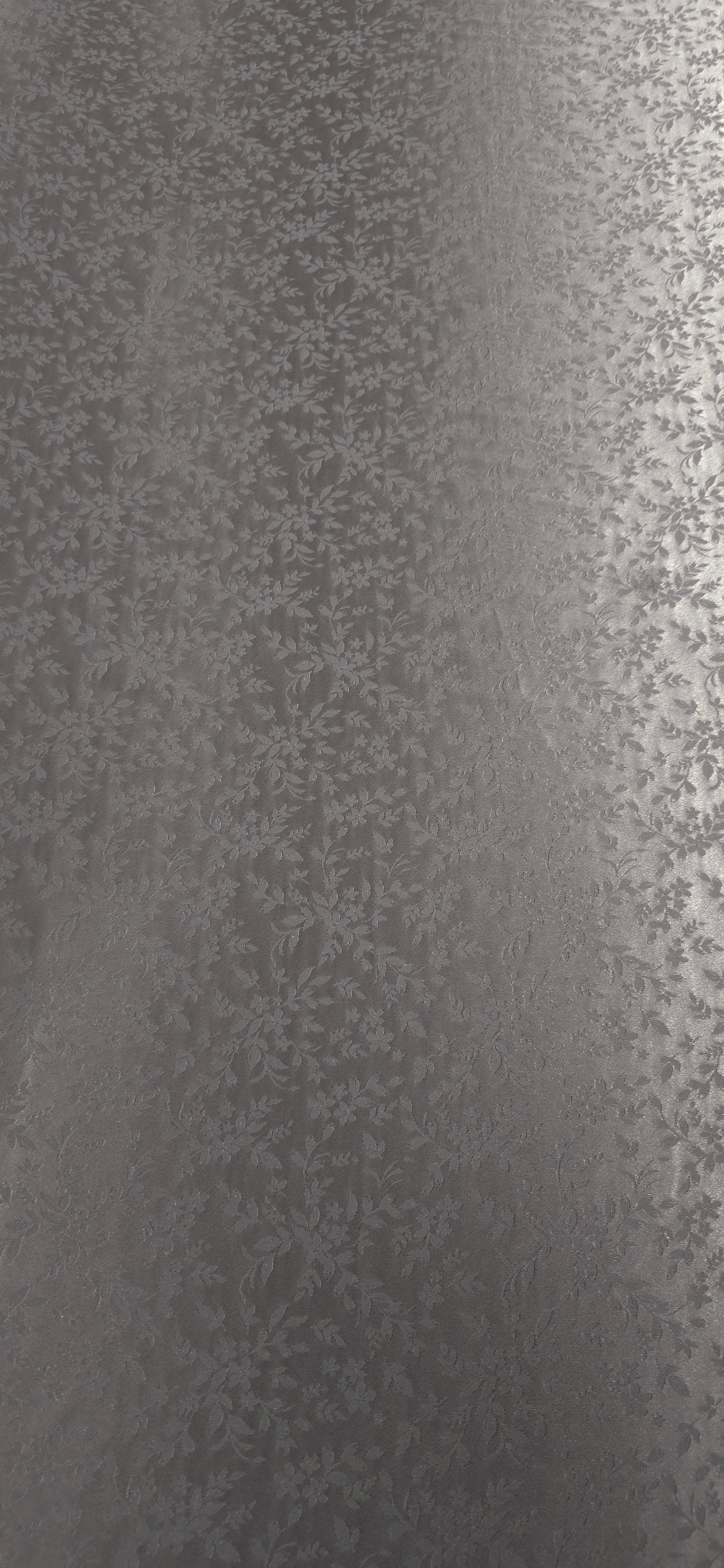 Embossed Polyester Grey Bouquet