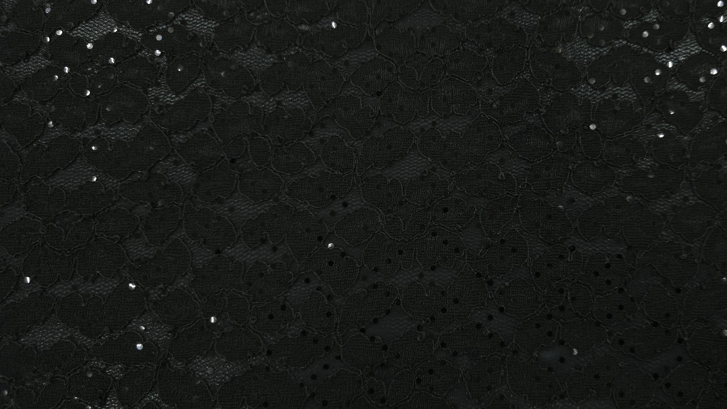 Sequinned Lace Black Magic