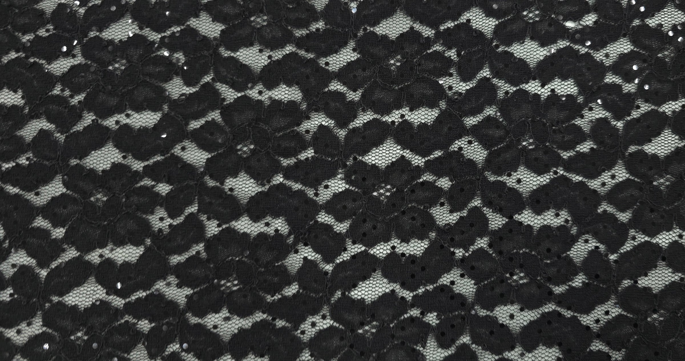 Sequinned Lace Black Magic